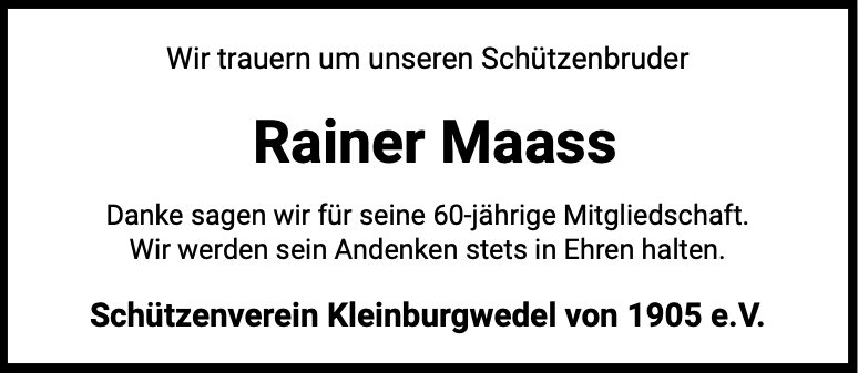 Rainer Maass